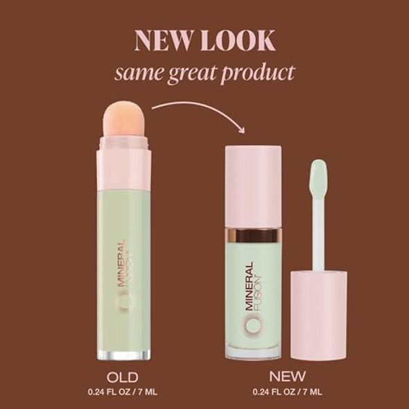 Mineral Fusion Color Correcting Full Coverage Concealer 0.24 Fl Oz With Vitamin C & Hyaluronic Acid Lightweight Multi-Tasking Under Eye Concealer & Dark Spot Corrector Vegan & Hypoallergenic