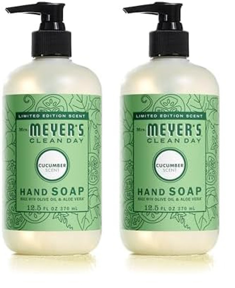 Mrs. Meyer'S Clean Day Liquid Hand Soap Cruelty And Biodegradable Hand Wash Formula Made With Essential Oils Cucumber Scent 12.5 Ounce Bottle Mrs. Meyer'S Clean Day Liquid Hand Soap Cruelty And Biodegradable Hand Wash Formula Made With Essential Oils Cucumber Scent 12.5 Ounce Bottle