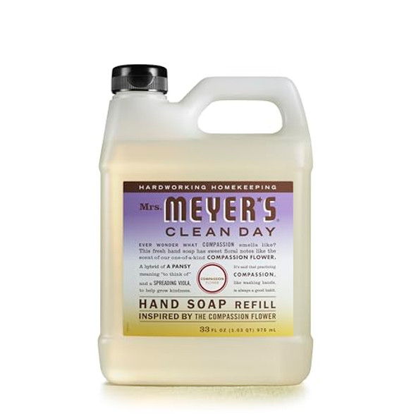 Mrs. Meyer'S Clean Day Hand Soap Refill Made With Essential Oils Biodegradable Formula Compassion Flower Packaging May Vary 33 Fl. Oz Mrs. Meyer'S Clean Day Hand Soap Refill Made With Essential Oils Biodegradable Formula Compassion Flower Packaging May Vary 33 Fl. Oz