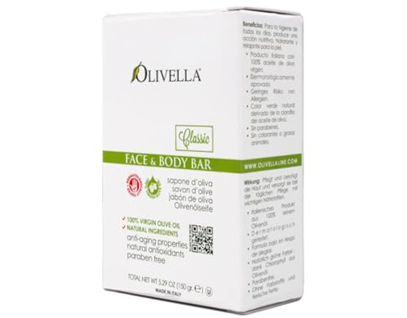 Olivella Virgin Olive Oil Face And Body Bar Soap - 5.29 Oz (Image May Vary)