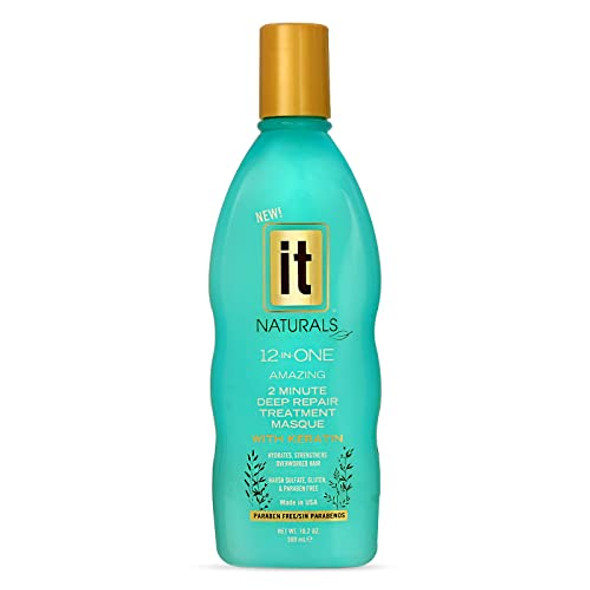 ze It 12-In-One Amazing Deep Repair Hair Treatment Masque With Keratin - Infused With Argan & Coconut Oil To Repair Hydrate & Smooth Hair - Conditioning Treatment Strengthens Overworked Hair