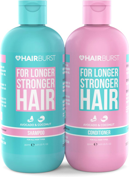 Hair Growth Shampoo And Conditioner For Women By Hairburst - Routine Thickening Shampoo and Conditioner Set For Longer Stronger Hair - Paraben & Sulfate Free - Avocado, Coconut, Wheat Proteins & Amino Acids (350ml),11.8 Fl Oz (Pack of 2)