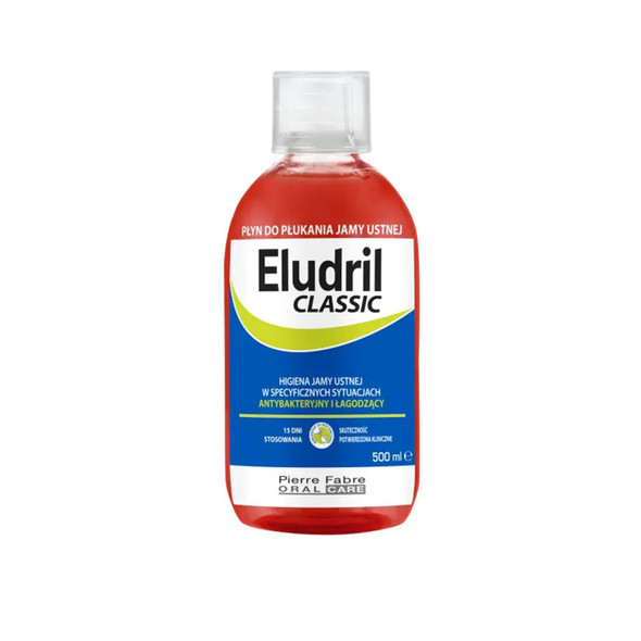 Eludril Classic Antibacterial and Soothing Mouthwash 500ml I
