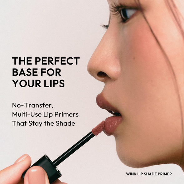 JAVIN DE SEOUL Wink Lip Shade Primer - All Day Top Coat, Smudge-Proof Base Semi-Matte Long-Lasting Lip Primer (04 Deep Mahogany)