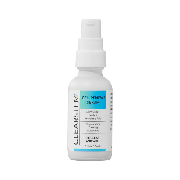 CLEARSTEM  CELLRENEW  Collagen Stem Cell Serum  Acne  Youthful Skin Face Serum  Hyaluronic Acid Reishi Aloe Vera  Facial Skin Care Products  Gluten Free Cruelty Free  1 fl oz  29ml
