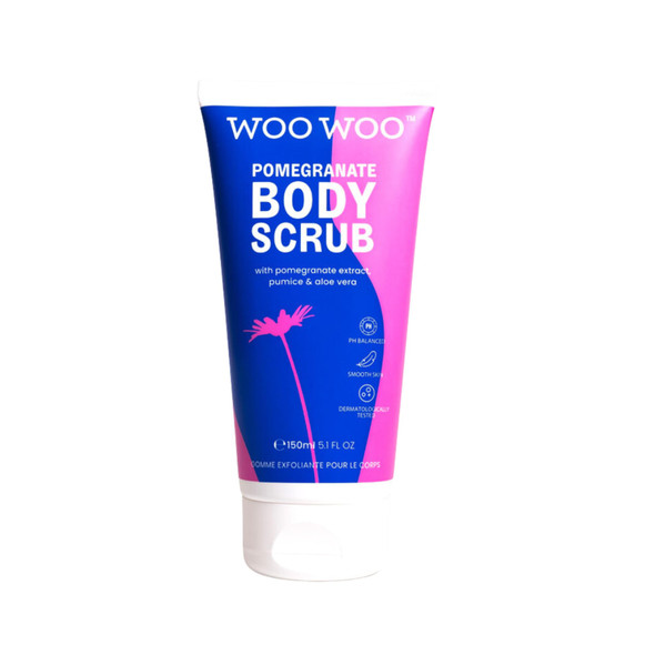 WooWoo  Natural Skin Saviour Pomegranate Body Scrub  Clean  Vegan Intimate Skin Care 5 oz  150 ml