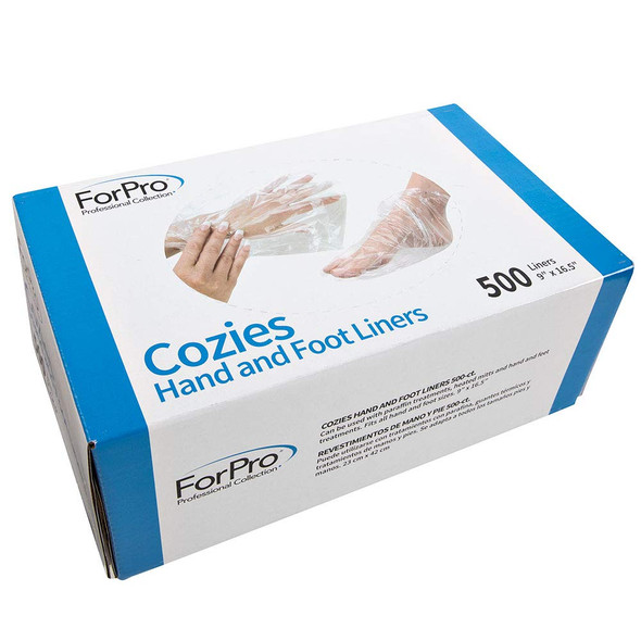 Forpro Professional Collection Cozies Hand And Foot Liners Paraffin Wax Liners For Hands And Feet Heated Mitts And Booties 500-Count