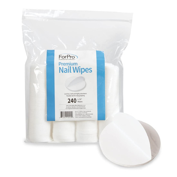 Forpro Professional Collection Premium Nail Wipes Lint- Cotton Wipes For Removing Nail Polish 1.75' 240-Count