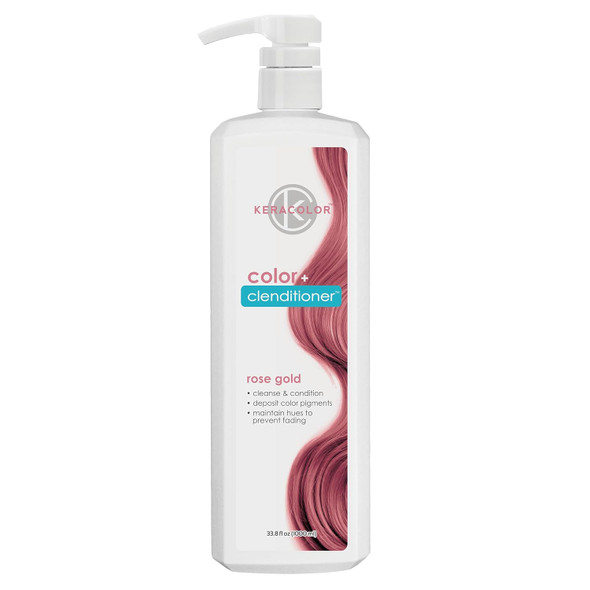 Keracolor Color + Clenditioner 3-In-1 Color-Depositing Conditioner Gentle Cleansing Conditioner Infusing Semi-Permanent Hair Color 9 Shades 33.8 Fl Oz