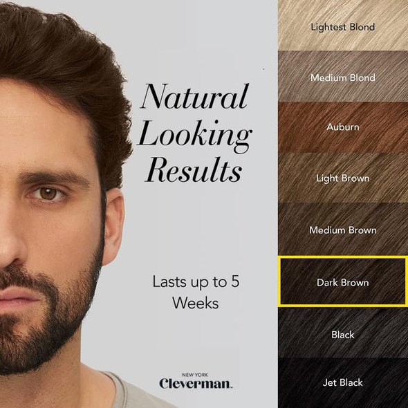 Cleverman 2 Pack - Dark Brown Hair & Beard Dye For Men X2 + 1  Sensitive Face & Beard Scrub