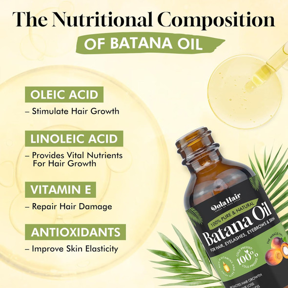 Batana Oil For Hair Growth Organics Pure Batana Hair Oil 100% Natural Batana Oil Nourishes Damaged Hair Natural Hair Growth Oil And Conditioner Batana Hair Oil 2.02 Fl Oz