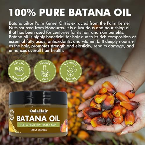 Dolahair Batana Oil For Hair Growth Organics 100% Natural Pure Batana Hair Oil Batana Oil Nourishes Damaged Hair Raw Batana Butter Prevent Hair Loss Natural Hair Growth Oil And Conditioner Beige