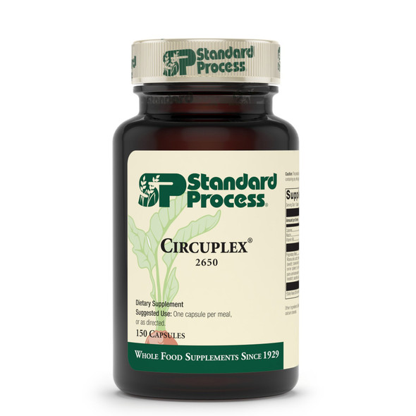 Standard Process Circuplex - Whole Food RNA Supplement, Nervous System Supplement, Vascular Supplement, and Blood Circulation Supplement with Phosphoric Acid, Soy Protein, Niacin - 150 Capsules