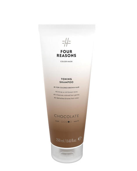 Four Reasons Hair Color Shampoo (8 Colors) - Sulfate  Rich Brown Hair Toner - Color Depositing Shampoo For Color Treated Hair Vegan 8.45 Fl Oz (Chocolate/Brown)