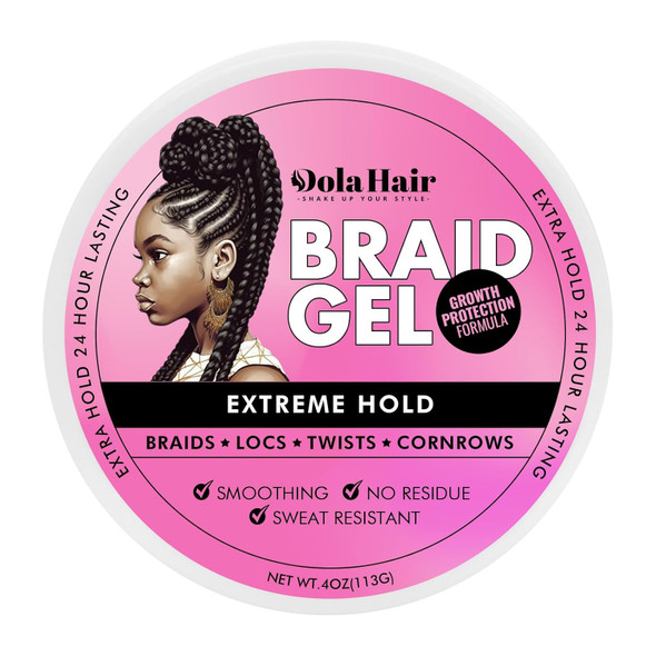 Dolahair Braid Gel - Extra Hold Lock Gel For Natural Hair Dreads Braids And Retwists