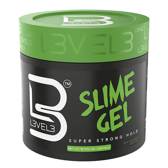L3 Level 3 Slime Gel - Strong Control Hair Styling Gel - Flake- Long-Lasting Hold - Adds Volume Texture