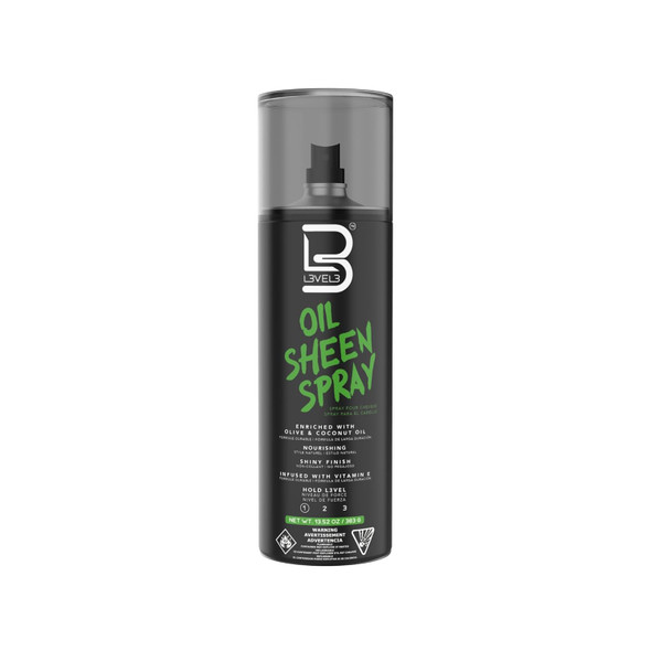 L3 Level 3 Oil Sheen Spray - Adds Shine To Hair After Styling - Infused With Vitamin E Olive And Coconut Oil And Herbal Extracts Level Three Oil Shine Spr