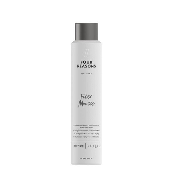 Four Reasons Professional Curl Enhancing Volumizing Mousse - Long-Lasting Flexible Hold For Curly Wavy And Straight Hair Vegan 6.8 Oz