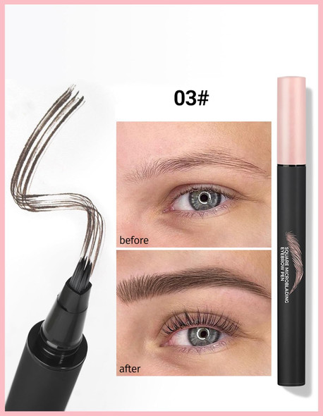 Erinde Liquid Microblading Eyebrow Pencils For Women Waterproof Brow Fection Pen With Angled Brush Tip For Hair Like Strokes Quick-Drying Multi-Use For Eyebrows Hairline & Beard 03 Erinde Liquid Microblading Eyebrow Pencils For Women Waterproof Brow Fection Pen With Angled Brush Tip For Hair Like Strokes Quick-Drying Multi-Use For Eyebrows Hairline & Beard 03
