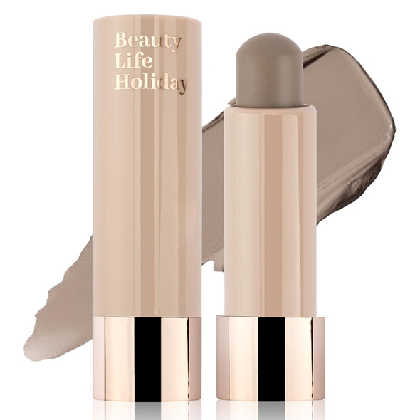 Erinde Cool Toned Contour Stick Natural Cream Contour Stick Blendable & Smooth Matte Bronzer Stick Waterproof & Long Lasting Face Shaping Contouring Makeup Travel Size 01 Gray Brown