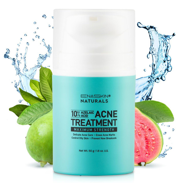 Acne Pimple Spot Treatment Cream: Cystic Hormonal Blackheads Blemish Breakouts For Face Back And Body - 10% Azelaic Acid & Salicylic Acid - Teens-Adults 1.8 Oz