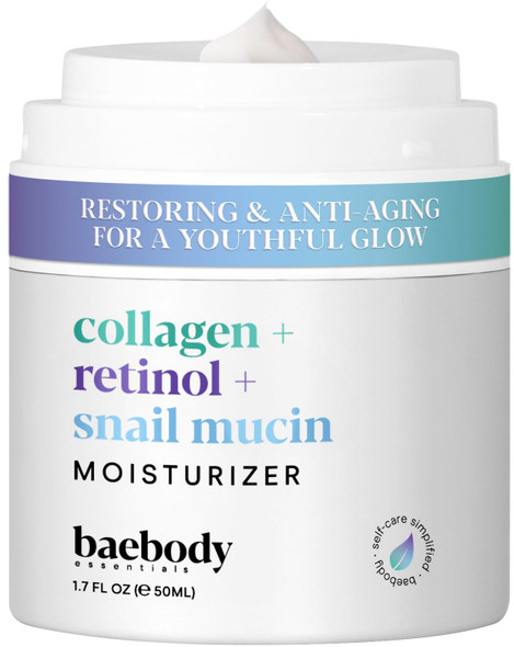 Baebody Collagen Retinol Snail Mucin Face Moisturizer With Hyaluronic Acid Anti-Aging Face Cream For Fine Lines And Wrinkles Anti-Wrinkle Cream For Face (1.7 Fl Oz)