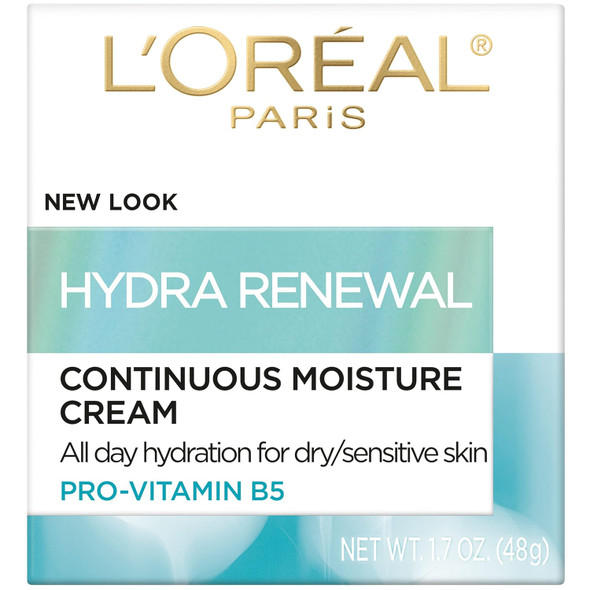 L'Oreal Paris Skincare Hydra-Real Face Moisturizer With Pro-Vitamin B5 For Dry Sensitive Skin All-Day Hydration 1.7 Oz