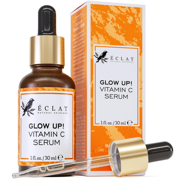 Eclat Skincare Vitamin C Face Serum - Skin Care For Dark Spots Vitamin C Serum With Hyaluronic Acid Ferulic Acid & Vit E - Anti Aging And Skin Brightening Pure Vit C Facial Care - 30 Ml