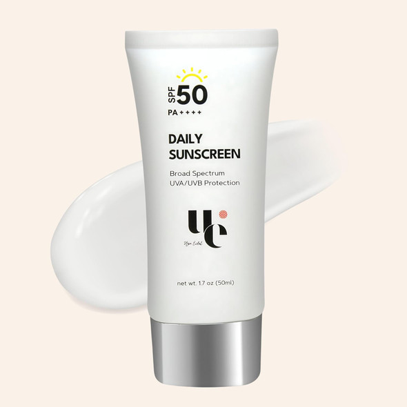 Uv Clear Spf 50 Sunscreen With Zinc Oxide Uva And Uvb Protection Broad Spectrum Non-Greasy No White- Cast Soothing Water Resistant Tsa Friendly 1.7 Oz