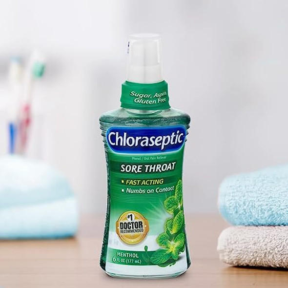 Chloraseptic Sore Throat Spray Menthol 6 Oz