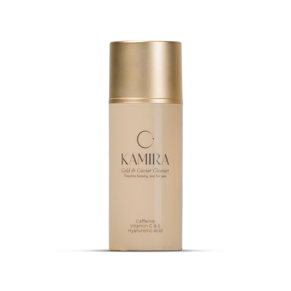Kamira 24K Gold and Caviar Face Cleanser – Hydrating & Rejuvenating Cleanser for Youthful Radiant Skin | Reduces Fine Lines & Wrinkles | Gentle Daily Korean Skincare for All Skin Types 100ml