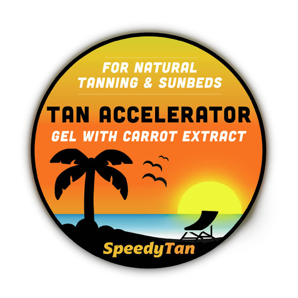 SpeedyTan Premium Tan Accelerator Gel - For Sunbed Use & Natural Tanning - Natural Tanning Accelerator With Carrot Tanning Oil - UK Based Brand (Gel 40ml)