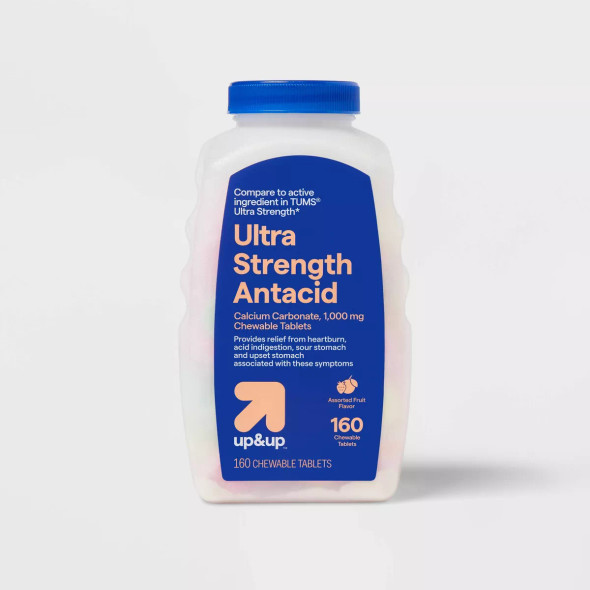 up&up Ultra Strength Antacid Assorted Fruit Chewable Tablets - 160ct