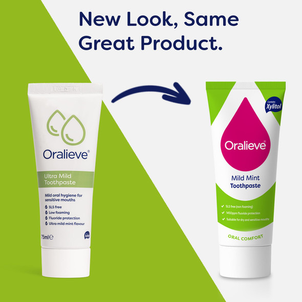 Oralieve Ultra Mild Toothpaste  SLS Free Dry Mouth Toothpaste Fluoride and  Xylitol Formula -75ml