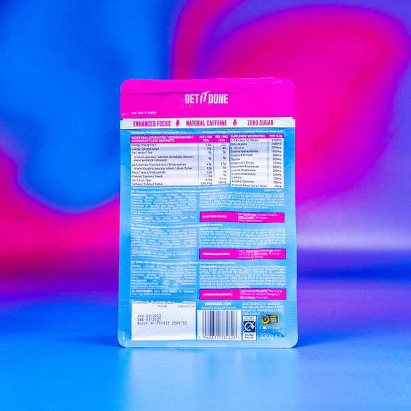 Grenade High Caffeine Pre Workout Powder with Natural Caffeine Citrulline Beta Alanine Tyrosine & Betaine 20 Servings- Berried Alive 330 g