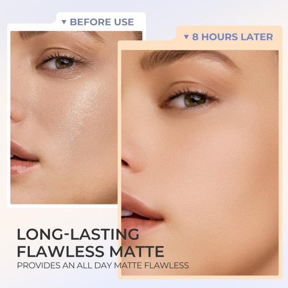 SACE LADY Face Powder Waterproof Sets Makeup Controls Shine Smooth Fine Lines for Flawless Lightweight Finish Long Lasting Matte Compact Setting Powder Cosmetics Cruelty-free 0.35oz (#01)