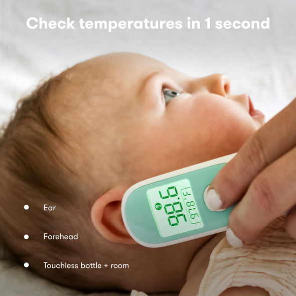 Frida Baby Thermometer 3-in-1 Infrared Thermometer for Ear Forehead and Touchless Fever Thermometer for Baby Infants Toddlers Kids and Adults