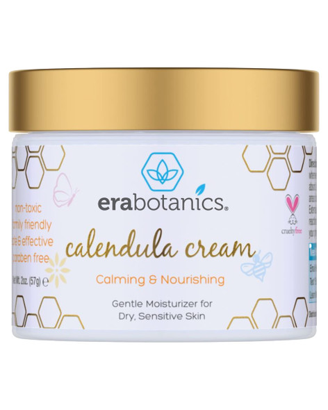 Era Organics Calendula Cream for Babies - Soothing & Nourishing Baby Moisturizer Cocoa Butter Rosemary & More - Face & Body Cream for Sensitive Skin Made in USA