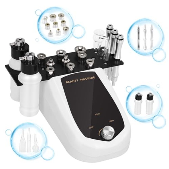 Beautycity Diamond Micro-Derma-Dermabrasion Machine 3 In 1 Dermabrasion Facial Machine 0-68Cmhg Suction Power Professional Diamond Glow Facial Machine With Spray Kit