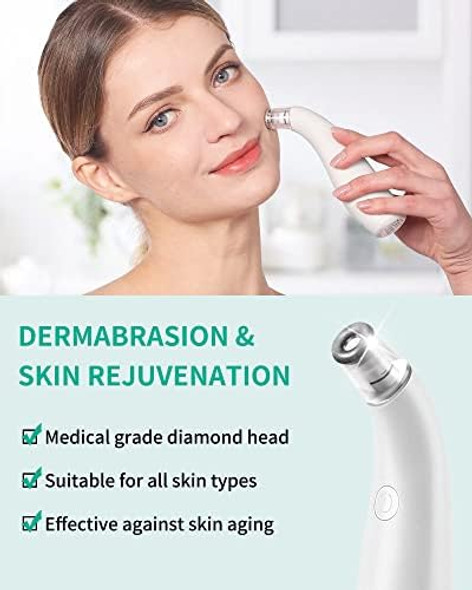 dermo2-In-1 Microdermabrasion Machine For Facial Diamond Microdermabrasion Device Usb Rechargeable (White) With Microdermabrasion Machine Pro(White)