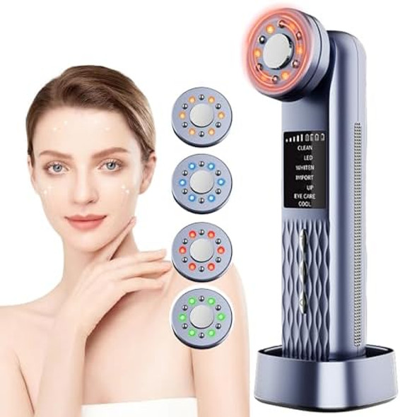Masiketec Masike Facial Massager For Face Portable Electric Face Massager 7 In 1 Red Light Therapy Beauty Device Tool For Skin Care At Home