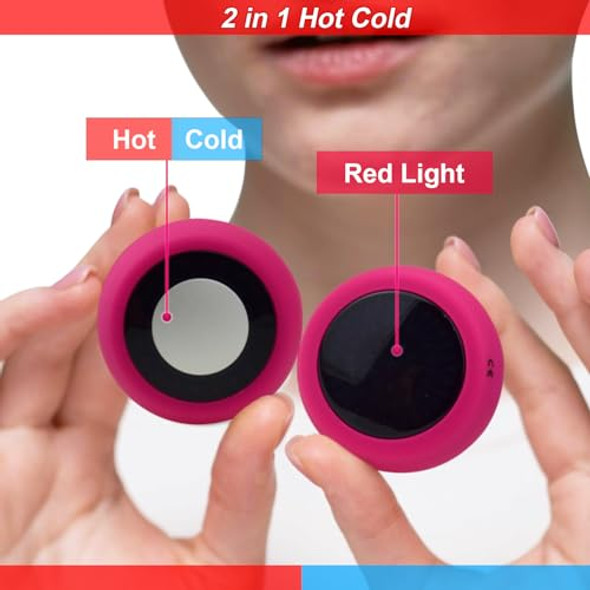 Tbphp Tbphp 2 In 1 Red-Light Hot Cold Electric Face Massagermultifunctional Wireless Facial Sculpting Tools For Face And Neck Toning Devices