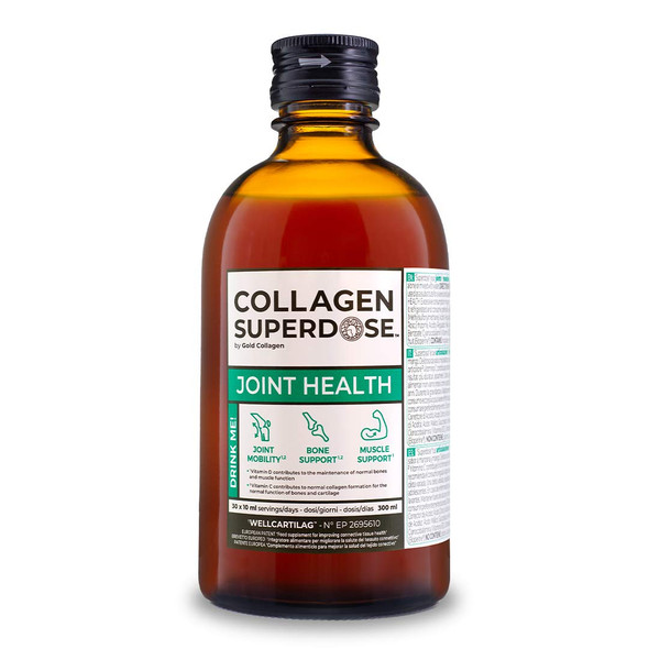 GOLD COLLAGEN Joint Health - Collagen Supplements for Women & Men Supplement Joints for Muscles and Bones with Vitamin D Vitamin C and Hyaluronic Acid 300 ml