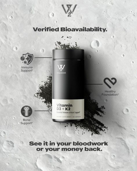 Way2well Vitamin D3 + K2 5000  - 60 capsules