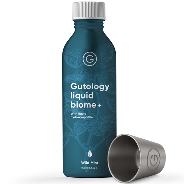 Gutology Microbiome-Friendly Mouthwash with Hydroxyapatite & Prebiotics - Liquid Biome+ Oral Rinse | Alcohol-Free & Fluoride-Free 3-Month Supply