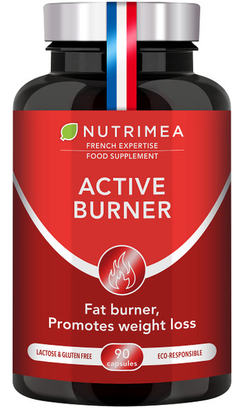 Laboratoires Nutrimea Super Strong Fat Burner | Powerful Complex of Slimming Plants Including Ginger | Efficient Slimming Effect | Active Burner | 90 Vegan Capsules | Nutrimea | French Expertise
