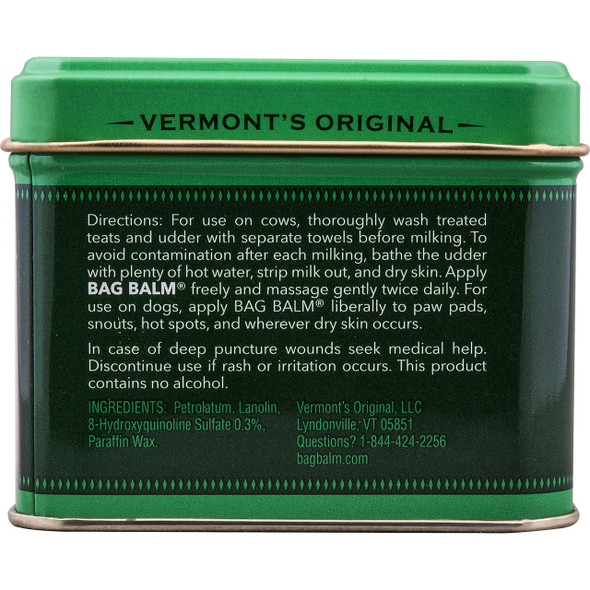 Bag Balm Vermont's Original for Dry Chapped Skin Conditions 8 Ounce Tin