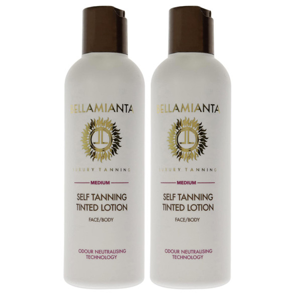 Bellamianta Self-Tanning Tinted Lotion - Medium Bronzer Women 6.76 oz Pack of 2