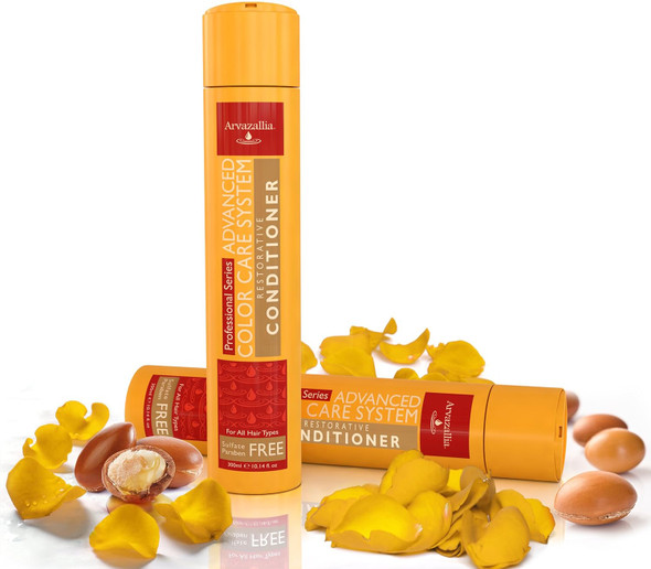Arvazallia Advanced Color Care Restorative Conditioner For Color Treated Hair With Argan Oil And Macadamia Oil Sulfate  Paraben