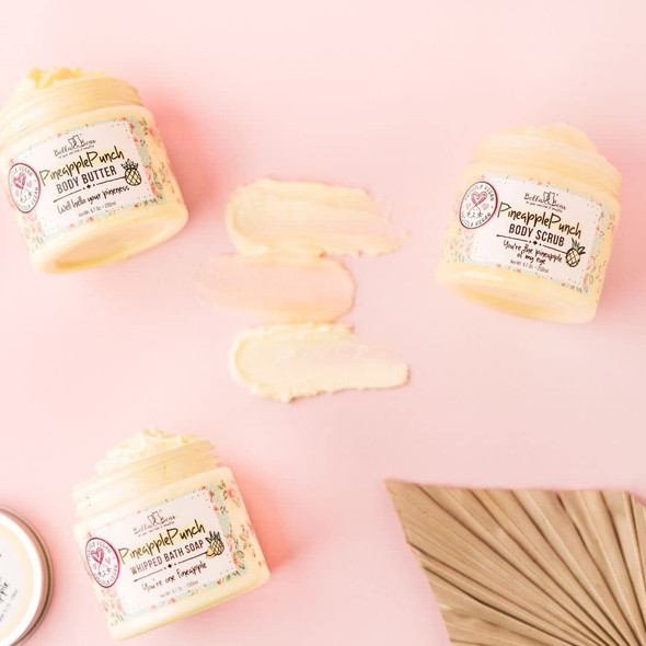 Bella & Bear Pineapple Whipped Soap - Paraben  - Cruelty- Vegan Body Wash And Shave Cream, (3.4 Oz)